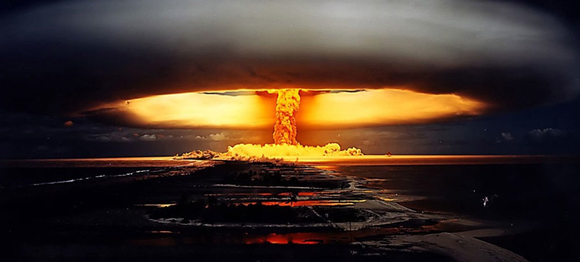 Imagen de la prueba nuclear que se llevó a cabo en la Polinesia Francesa en 1971. Foto: CTBTO