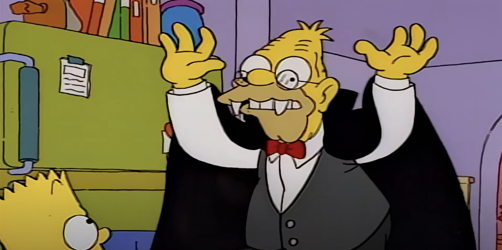 El abuelo como vampiro en Los Simpson