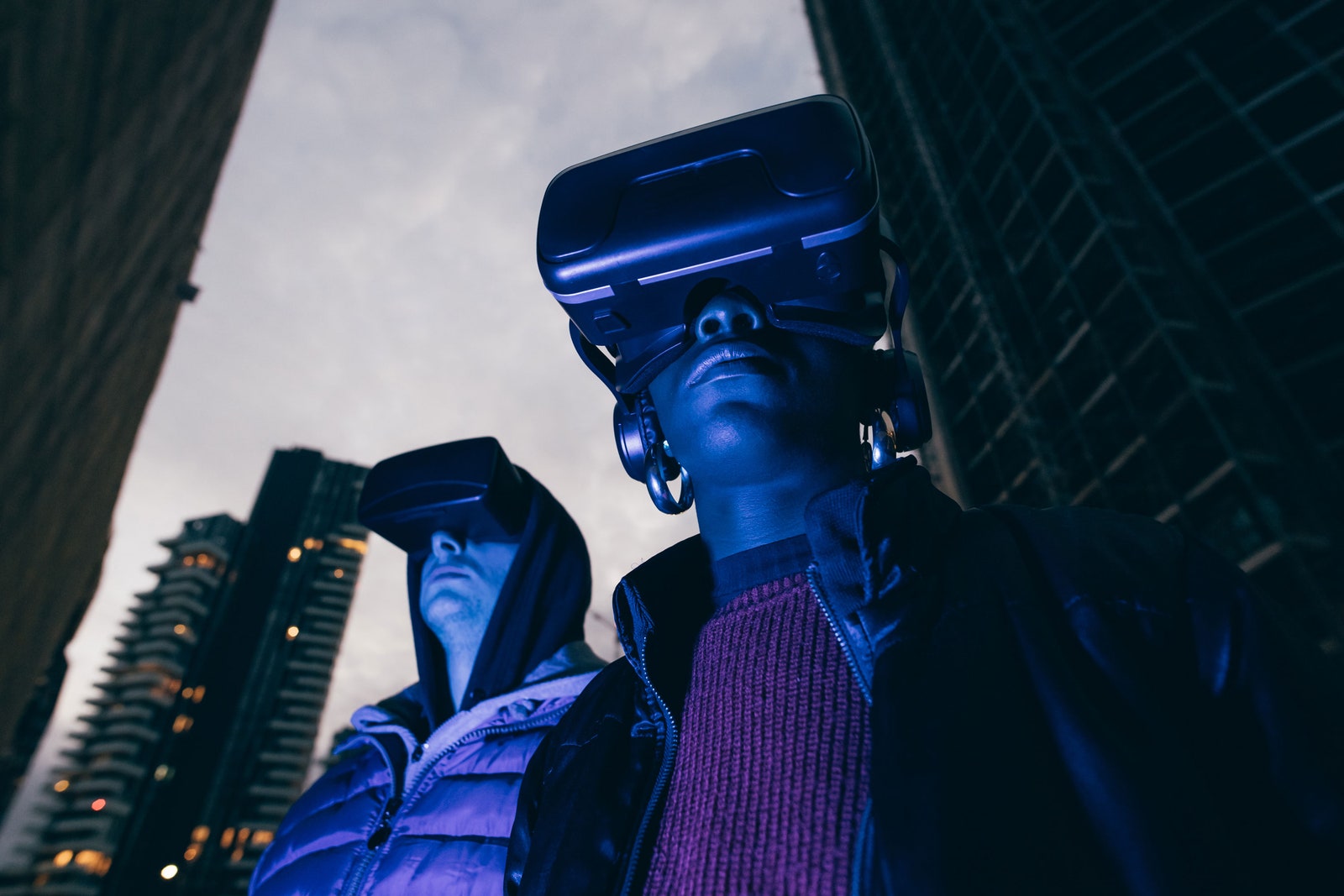 gafas de realidad virtual metaverso vr rv hombres