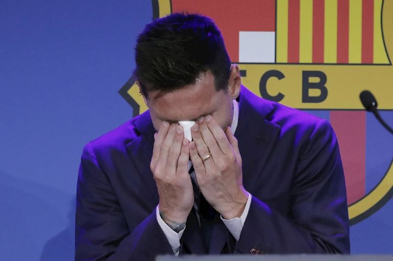 Leo Messi en su última rueda de prensa / EFE/Andreu Dalmau