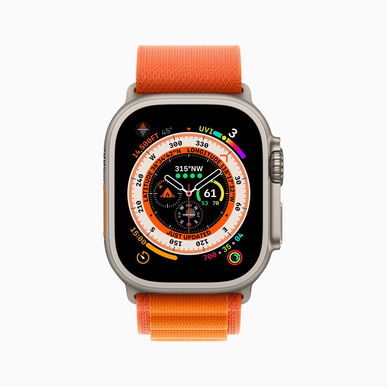 Apple Watch Ultra con correa naranja