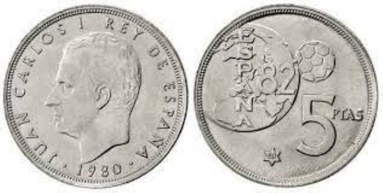 Moneda de 5 pesetas de 1980
