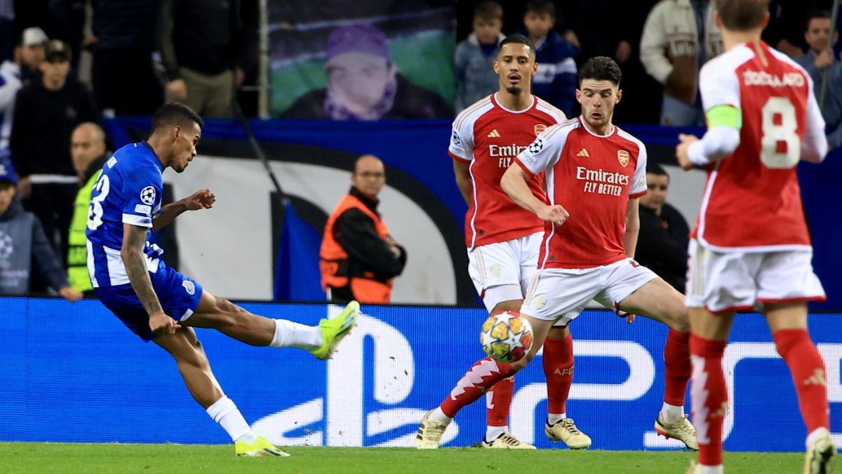 El disparo con el que Galeno le dio la victoria al Porto ante el Arsenal en la ida de octavos de final de la Champions